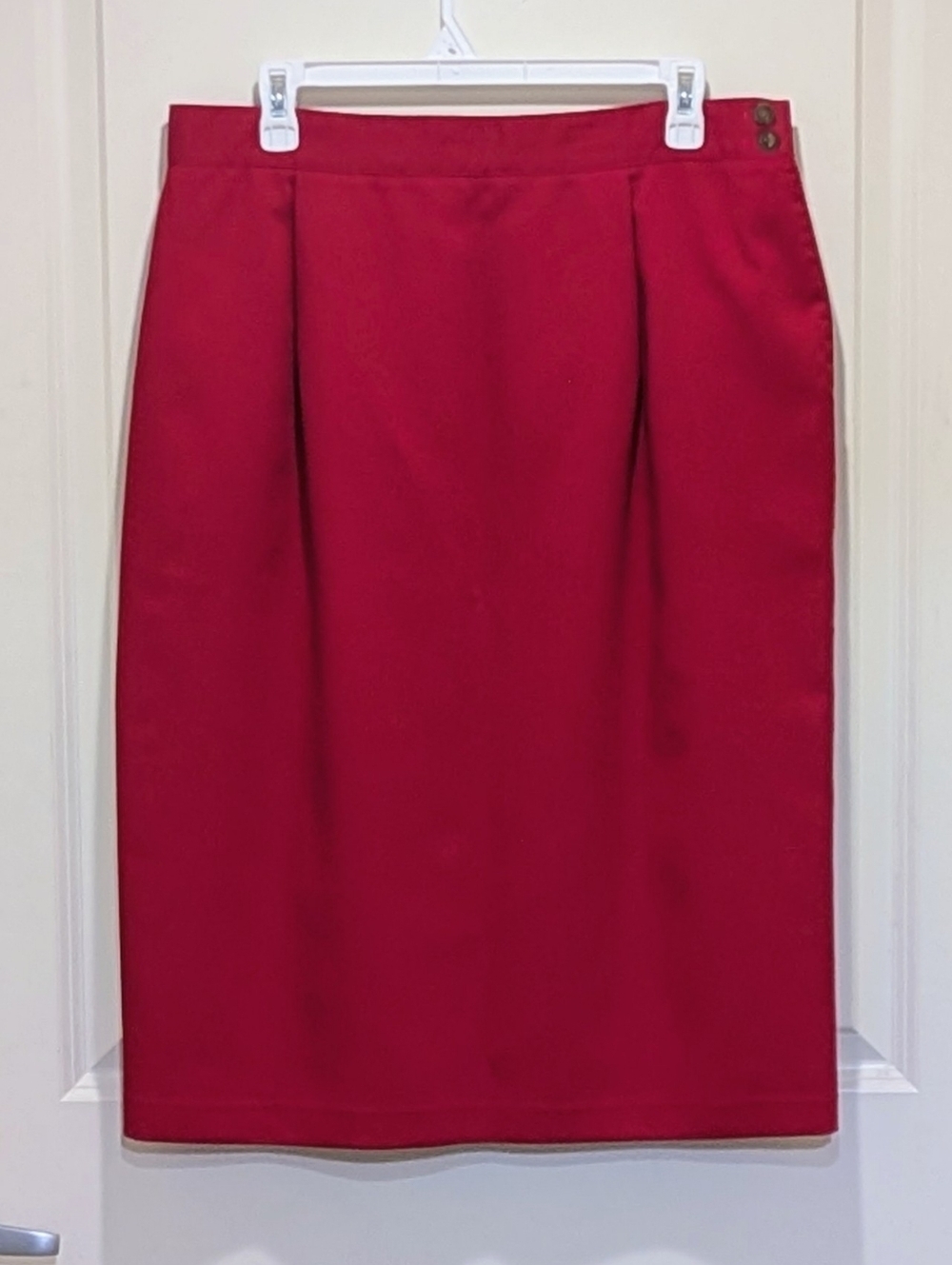 3/$30 EUC Vintage Koret 18 Bright Red Fully Lined Stretch Waist Pencil Skirt